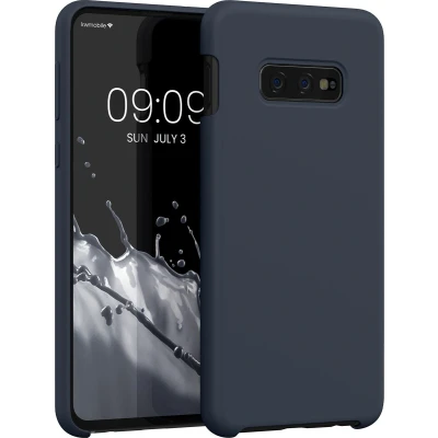 Afbeelding van kwmobile telefoonhoesje geschikt voor Samsung Galaxy S10e Hoesje met siliconen coating Smartphone case in bosbesblauw