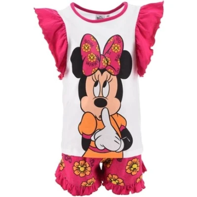 Afbeelding van Minnie Mouse shortama 100% katoen Disney pyjama maat 128 roze