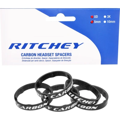 Afbeelding van Ritchey Wcs spacer set ud carbon 5mm 1 1/8&quot;;&quot;; 5 stuks