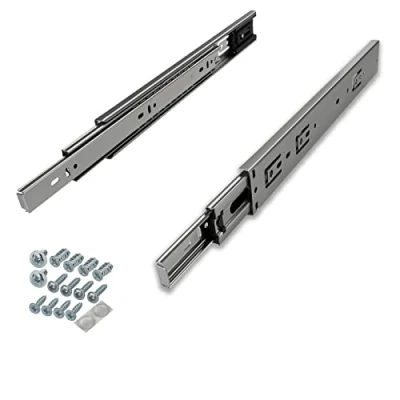 Afbeelding van SOTECH 1 paar volledig uitschuifbare geleiders KV 45 H45 L750 SE MS 750 mm zelfsluitend, max. belasting kg, ladegeleider incl. schroevenset