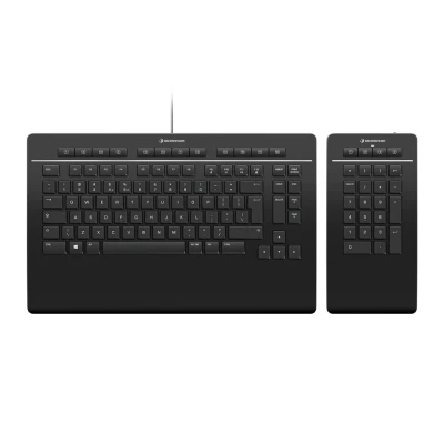 Afbeelding van 3Dconnexion Pro toetsenbord met nummer pad, Frans (AZERTY) mat zwart