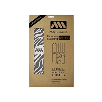 Afbeelding van All Mountain Style AMS Slagvaste framebescherming Extra Beschermt je fiets tegen krassen en deuken, Transparant/Zebra