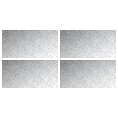Afbeelding van vidaXL Zilver Metaal 60 x 30 0.3 cm Traplopers Rechthoekig