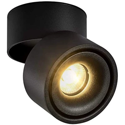 Afbeelding van CPROSP Opbouwspot, draaibaar, 10 W, led, plafondspot, plafondlamp, hoekig, verstelbaar, COB lamp, 360 graden draaibaar (warm wit 3000 k)