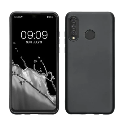 Afbeelding van kwmobile telefoonhoesje geschikt voor Huawei P30 Lite Hoesje smartphone Back cover in metallic grijs