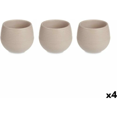 Afbeelding van Pottenset Taupe Plastic 16,5 x 14,5 cm (4 Stuks)