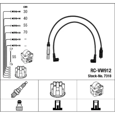 Afbeelding van Bougiekabelset NGK 7318