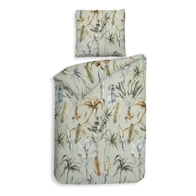 Afbeelding van Heckett Lane Dekbedovertrek Flanel Areca groen 140x200/220cm