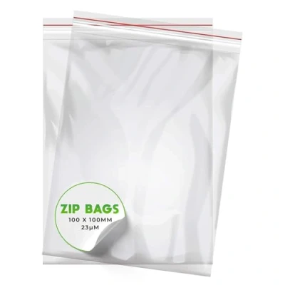 Afbeelding van V1 Trade Set van 100 plastic zakken met ritssluiting, transparant (100 x mm)