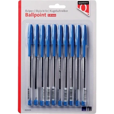 Afbeelding van Balpen Quantore stick blauw blister