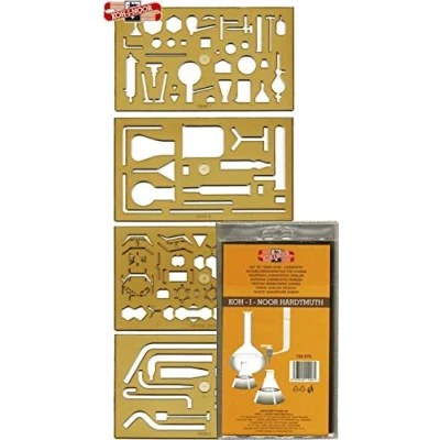 Afbeelding van KOH I NOOR 750076 sjabloon Chemie 4 delige set