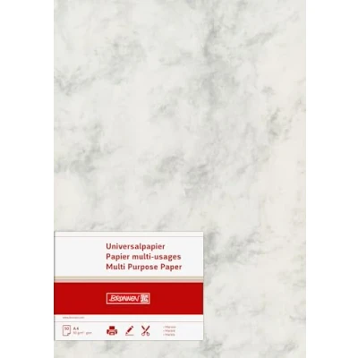 Afbeelding van BRUNNEN 105141280 universeel papier/multifunctioneel papier marmer (A4, 160 g/m², 25 vellen, gemarmerd) grijs