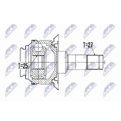 Afbeelding van Homokineet reparatie set, aandrijfas NTY NPW BM 070