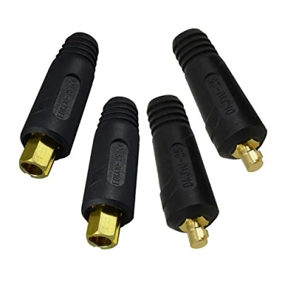 Afbeelding van RIVERWELD TIG laskabelpaneelconnector stekker DKJ10 25 &amp; EDKL10 200Amp Dinse snelkoppeling 4 stuks
