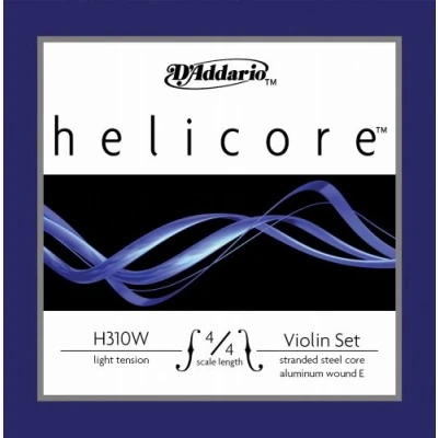 Afbeelding van D&#039;Addario Helicore vioolsnaren viool snaren 4/4 H310W 4/4L set meervoudig gedraaide stalen kern Light