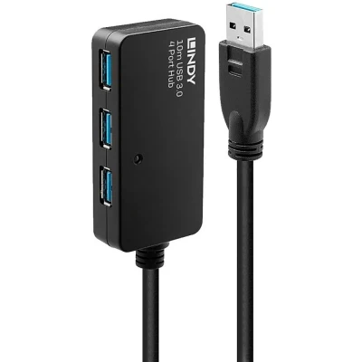 Afbeelding van Hub USB LINDY 43159 Zwart