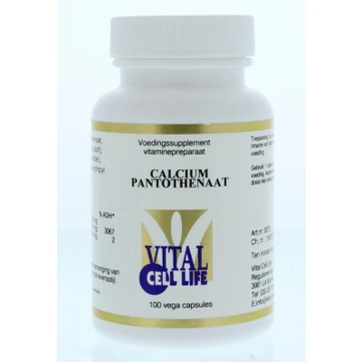 Afbeelding van Vital Cell Life Vitamine B5 Calciumpantothenaat 200 Mg, 100 Veg. capsules