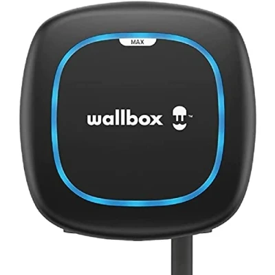 Afbeelding van Wallbox Pulsar Max, oplader voor elektrische voertuigen (7,4 kW, type 2, wifi, Bluetooth, OCPP, binnen/buiten, 5 m, eenvoudige installatie), zwart