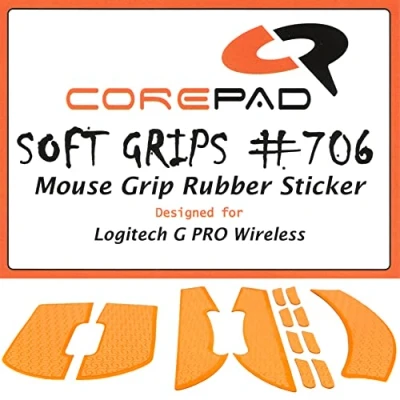 Afbeelding van Corepad Soft Grips Zelfklevende voorgesneden anti slip stickers voor PC gaming muizen (oranje, Logitech G PRO Wireless)