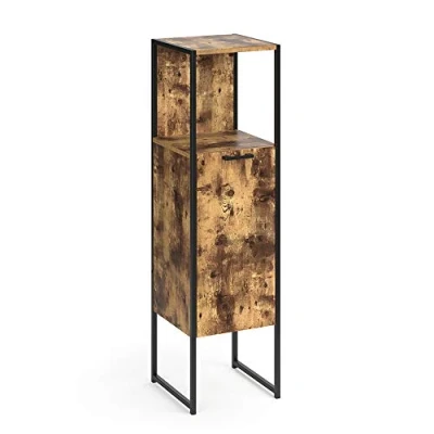 Afbeelding van Vicco Halfhoge kast Fyrk, Antiek hout/Zwart, 33 x 120.4 cm