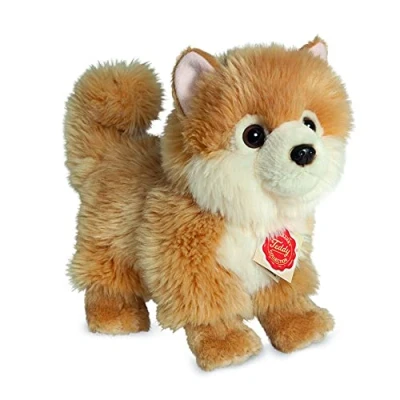 Afbeelding van Hermann Teddy Knuffeldier dwerg keeshond zachte pluche premium kwaliteit knuffels lichtbruin 22 cm