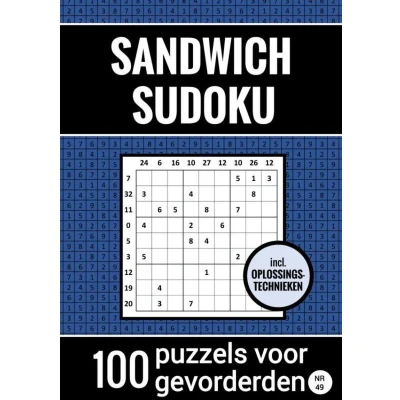 Afbeelding van Sandwich Sudoku 100 Puzzels voor Gevorderden Incl. Oplossingstechnieken Nr. 49