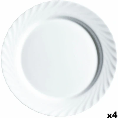 Afbeelding van Serveerschaal Luminarc Trianon Wit Glas (32,5 cm) (4 Stuks)