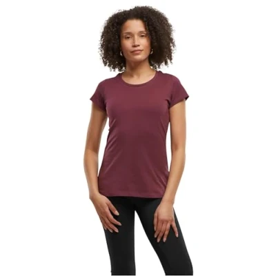 Afbeelding van Damesshirt &#039;Basic Tee&#039; met ronde hals Burgundy 4XL