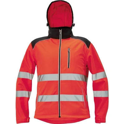 Afbeelding van CRV Knoxfield Hi Vis Softshell Jas 03010536 Fluo Rood 2XL
