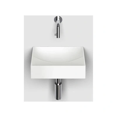 Afbeelding van Clou Vale Fontein Zonder Kranenbank Met Geintergreerde Afvoer Mat Wit Keramiek 28 cm