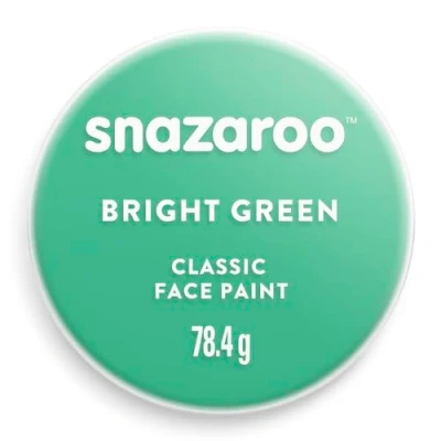 Afbeelding van Snazaroo 1175444 Kinderschmink, huidvriendelijke hypoallergene gezichtsmake up op waterbasis, vrij van parabenen 75ml Pot, Bright Green