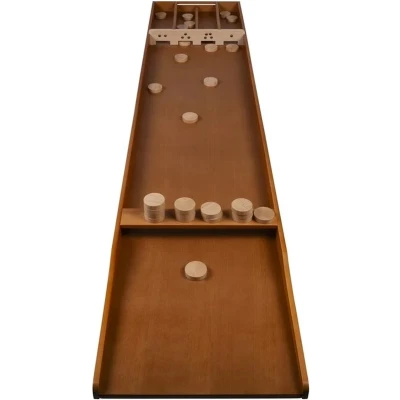 Afbeelding van Longfield Sjoelbak Premium Dark Finish 200 cm Wedstrijdsjoelbak met 30 Sjoelstenen