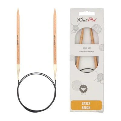 Afbeelding van KnitPro K35331 Rondbreinaald, berkenhout, bruin, 5,5 mm
