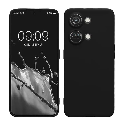 Afbeelding van kwmobile telefoonhoesje geschikt voor OnePlus Nord 3 5G Hoesje smartphone Precisie camera uitsnede In mat zwart