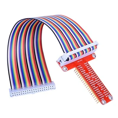 Afbeelding van ICQUANZX RPi GPIO breakout uitbreidingskaart + lintkabel T type adapter 20 cm FC40 40 pins voor Raspberry Pi 3 2 model B &amp; SC05