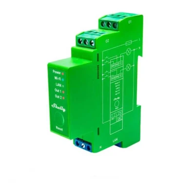 Afbeelding van Shelly Pro Dimmer 2PM DIN railrelais Bluetooth, WiFi