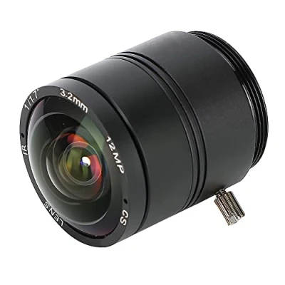 Afbeelding van 3.2mm 12MP F1.2 HD CCTV lens, Professional CS Mount Security Surveillance Camera Fixed Focal Length Lens voor