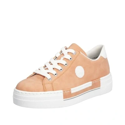 Afbeelding van Rieker Dames Low Top Sneaker N49W1, vrouwen lage schoenen, oranje, 40 EU