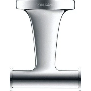 Afbeelding van Duravit Starck T handdoekhaak dubbel 6x7.6cm chroom
