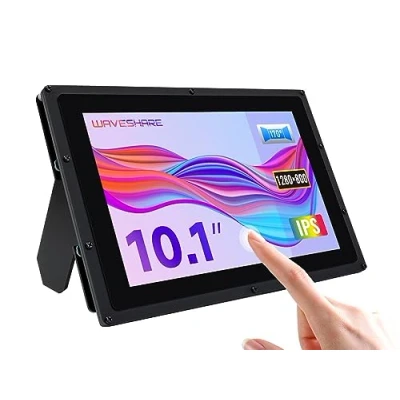 Afbeelding van Waveshare 10.1 inch IPS Monitor for Raspberry Pi 4 Capacitive Touchscreen Display 1280x800 HDMI LCD (B) with case Support All Pi/Windows 10/8.1/8/7 PC Driver Free 170 View Angle