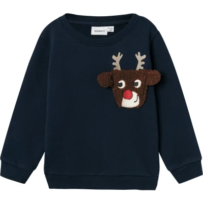 Afbeelding van NAME IT NMMRSANTA NREG SWEAT BRU BOX Jongens Trui Maat 122/128
