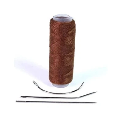 Afbeelding van hair2heart Extension Tools Tressier Set met naald en draad voor de Weaving Methode, haarextensies, om wefts aan te brengen lichtbruin