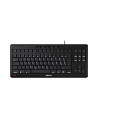 Afbeelding van CHERRY STREAM KEYBOARD TKL, Kroatisches/Slowenisches Layout, QWERTZ Tastatur, kabelgebundene Blauer Engel, SX Scherenmechanik, flüsterleiser Tastenanschlag, schwarz