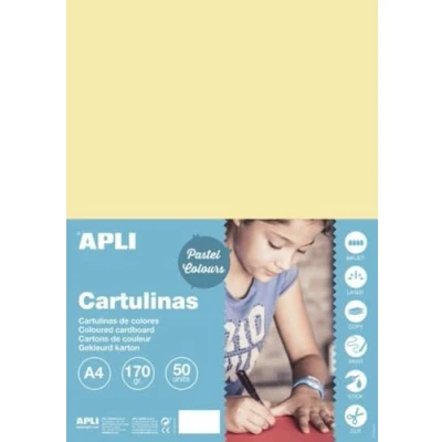 Afbeelding van APLI 16498 Vanillekarton A4 170 g 50 vellen