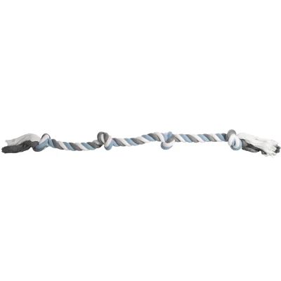 Afbeelding van &quot;Flostouw Jan Jumbo Hondenspeelgoed met 2 knopen&quot; Blauw / 115,00 cm x 10,00 9,00