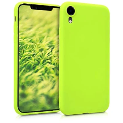 Afbeelding van kwmobile telefoonhoesje compatibel met Apple iPhone XR hoesje Zachte case voor smartphone Back cover in neon geel