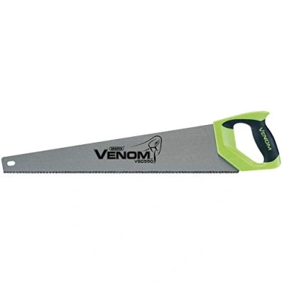 Afbeelding van Draper Venom 550mm 8PPI First Fix Dubbele Grond Gereedschapskist Hout Handzaag 55cm Blade Lengte 82196 DIY Boom Tuin Houtbewerking Handzaag, Groen
