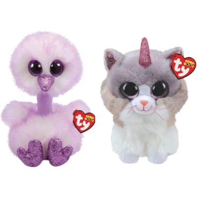 Afbeelding van Ty Knuffel Beanie Buddy Kenya Ostrich &amp; Asher Cat