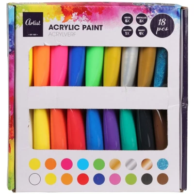Afbeelding van Acrylverf Set, 18dlg.