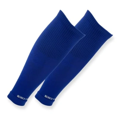 Afbeelding van Tapedesign Tubes Pro Voetbalkousen (zonder sokken), blauw, voor dames, heren en kinderen, voetbalsleeves scheenbeschermers, kniekousen, 1 paar, eenheidsmaat